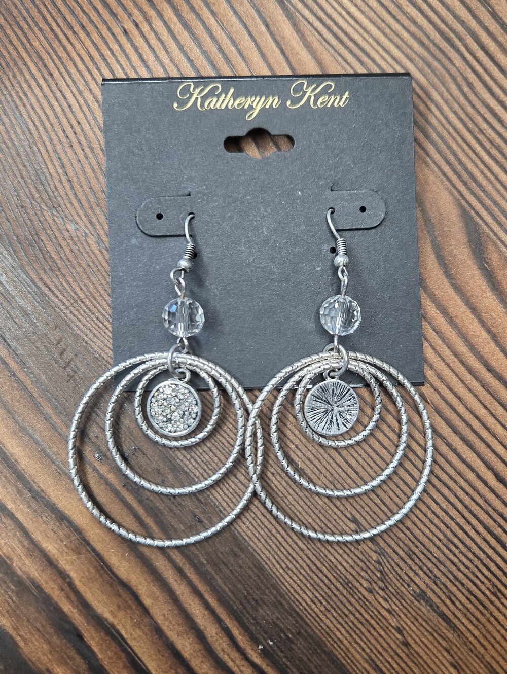 Silver Multi-Hoop Dangle Earrings